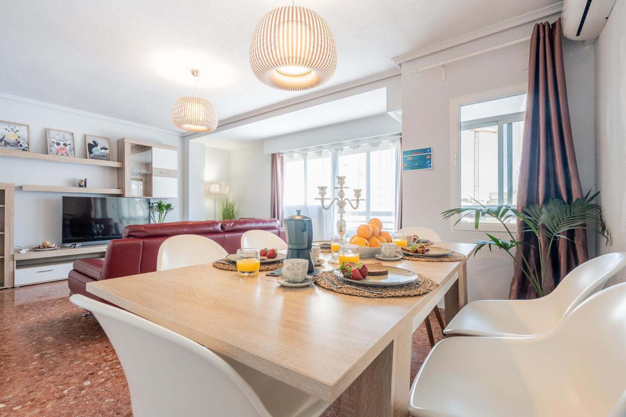Apartamento Familiar En Avenida Del Puerto Valencia Luaran gambar